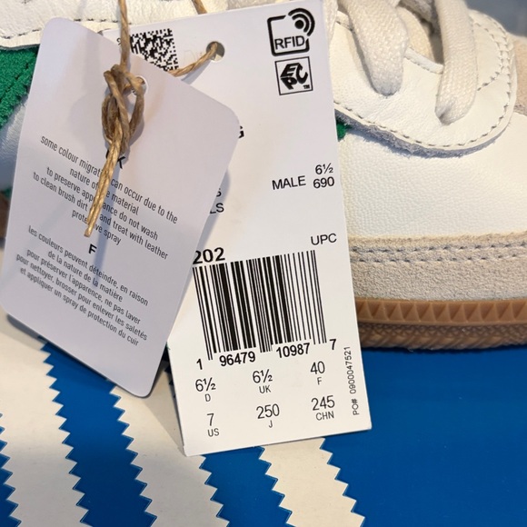 Adidas Samba OG White and Green - Picture 2 of 7